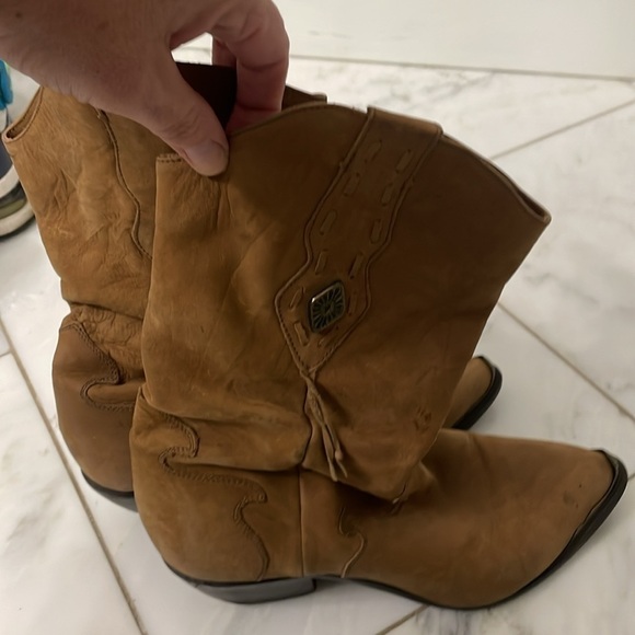 Code West tan leather country western or cowboy boot size 7 great condition - Picture 7 of 14